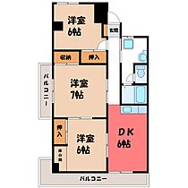 坂口コーポ  ｜ 群馬県太田市新井町（賃貸マンション3DK・5階・66.42㎡） その2