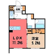 群馬県太田市新井町（賃貸マンション1LDK・1階・46.11㎡） その2