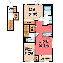 群馬県太田市由良町（賃貸アパート2LDK・2階・55.66㎡） その2