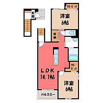 群馬県太田市南矢島町（賃貸アパート2LDK・2階・62.33㎡） その2