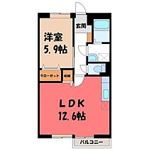 茨城県古河市原町（賃貸アパート1LDK・1階・47.23㎡） その2