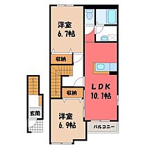 茨城県古河市茶屋新田（賃貸アパート2LDK・2階・59.95㎡） その2