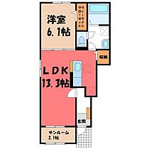 群馬県太田市新田木崎町（賃貸アパート1LDK・1階・50.01㎡） その2