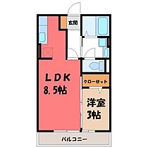 群馬県太田市飯田町（賃貸アパート1LDK・3階・33.39㎡） その2