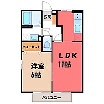 群馬県太田市西新町（賃貸アパート1LDK・1階・40.07㎡） その2