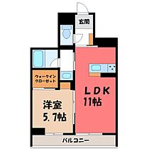 群馬県太田市東矢島町（賃貸マンション1LDK・3階・41.54㎡） その2