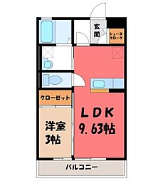 エテルノ 3階1LDKの間取り