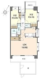 博多駅東パーク・ホームズ 2LDKの間取図画像