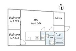 江東区東陽3丁目マンション 2LDKの間取図画像