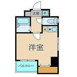 プレール日本橋壱番館 7階1Kの間取り