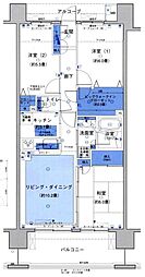 東京メトロ東西線 浦安駅 徒歩16分の賃貸マンション 15階3LDKの間取り