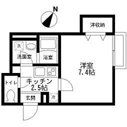 JR総武線 新小岩駅 徒歩14分の賃貸アパート 1階1Kの間取り