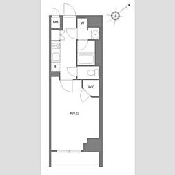 東京メトロ有楽町線 豊洲駅 徒歩8分の賃貸マンション 3階1Kの間取り