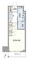 JR京葉線 越中島駅 徒歩10分の賃貸マンション 10階1Kの間取り