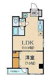 アーバイル日本橋水天宮 1LDKの間取図画像