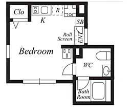 PLATINUMFORME木場 ワンルームの間取図画像
