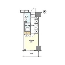 リビオメゾン勝どきnex 1Kの間取図画像