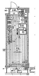 プレール・ドゥーク清澄白河 1Kの間取図画像