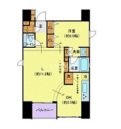 プレール・ドゥーク銀座東 1LDKの間取図画像