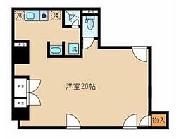 CANALL日本橋2175 ワンルームの間取図画像