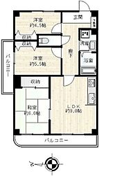 レピドール福田1 3LDKの間取図画像