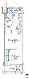 Urbanex深川住吉 1DKの間取図画像