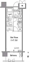 パークアクシス住吉 1Kの間取図画像