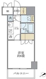 KDXレジデンス日本橋箱崎 1Kの間取図画像