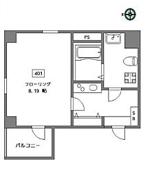 アーバンステージ錦糸町2 1Kの間取図画像