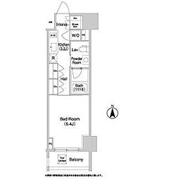 COMFORIA門前仲町 1Kの間取図画像
