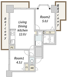 間取図画像 2LDK