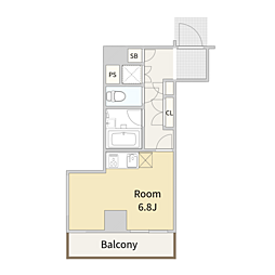 ジェイパーク南大井 ワンルームの間取り