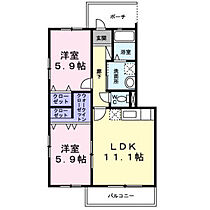 セピアコート平城山 101 ｜ 奈良県奈良市佐保台西町187（賃貸マンション2LDK・1階・55.20㎡） その2