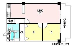 間取図画像 2LDK