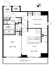 メインステージ入谷II 2LDKの間取り