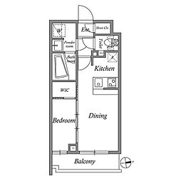 レジデンス経堂桜丘 3階1DKの間取り