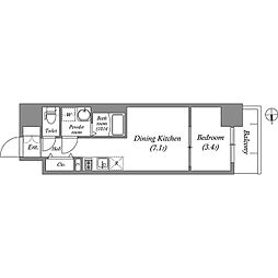 名古屋市中区金山3丁目マンション 1DKの間取図画像