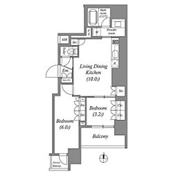 ACPResidence錦糸町 2LDKの間取図画像