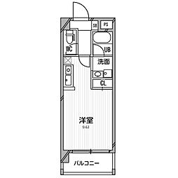 アーデン千里中央 ワンルームの間取図画像