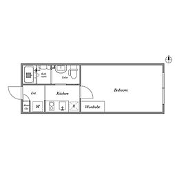 グランパセオ中野 1Kの間取図画像