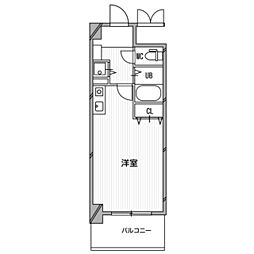 ビスタ江坂南 ワンルームの間取図画像