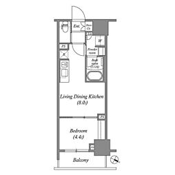 ACP Residence 浅草 1LDKの間取図画像