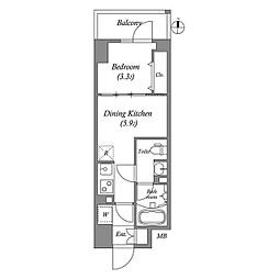COSMOSGRACIARYogokuResidence 1DKの間取図画像