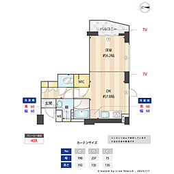 レジデンス新蒲田スクエア 1DKの間取図画像