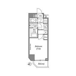 ルクレ上北沢ルネサンスコート 1Kの間取図画像