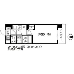 リッツ加島 1Kの間取図画像