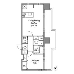 ファーストレジデンス栄 1LDKの間取図画像