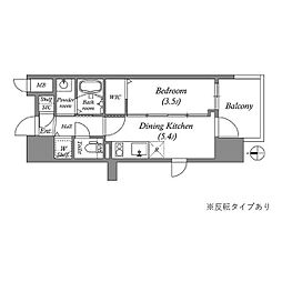 エステムコート難波7ビヨンド 1DKの間取図画像