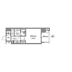アドバンス大阪プエルタ 1Kの間取図画像