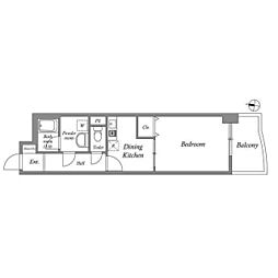 グランシャリオ名駅南 1DKの間取図画像